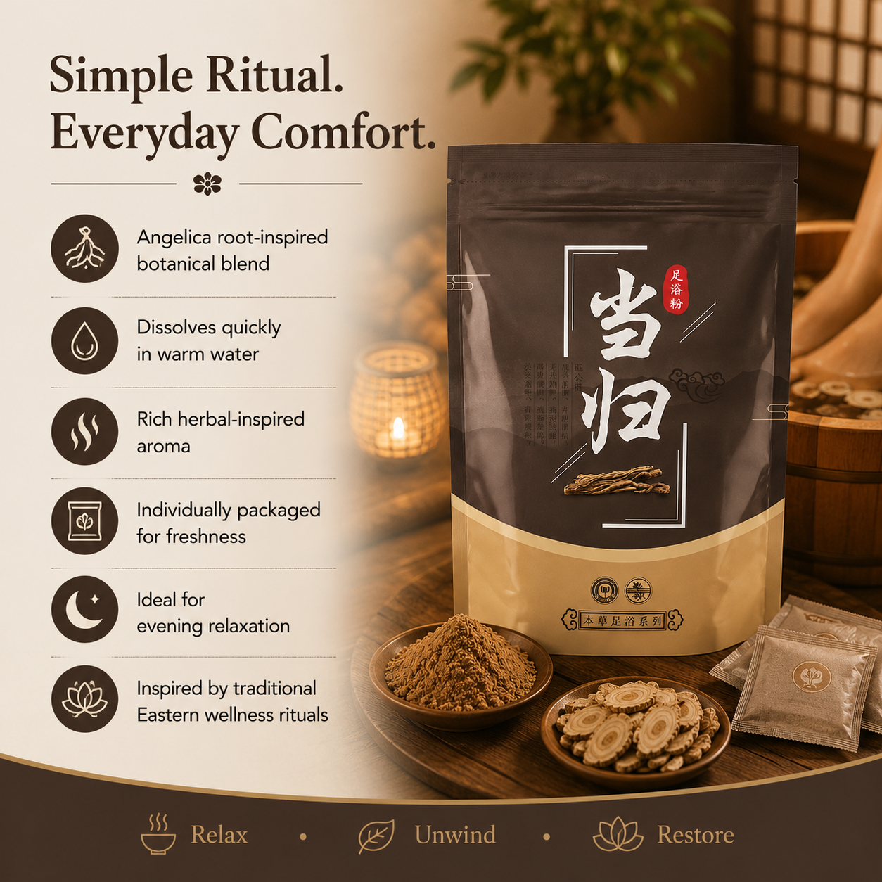 Angelica Herbal Foot Soak Powder