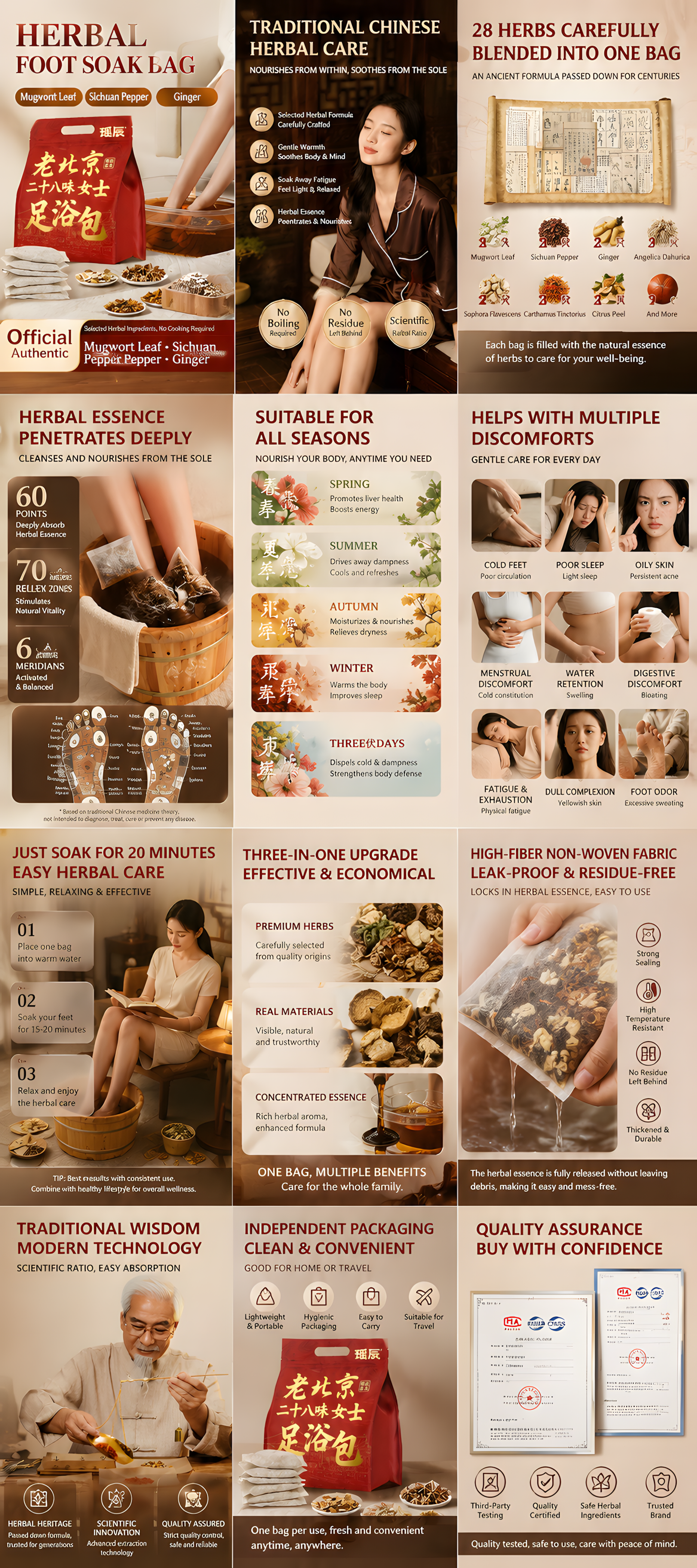 Panda 28-Herb Wellness Foot Soak™ Relax, Recharge &amp; Embrace The Art Of Oriental Self-Care