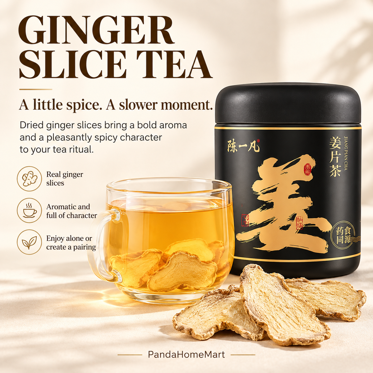 Premium Dried Ginger Slices Jiang Pian 110g
