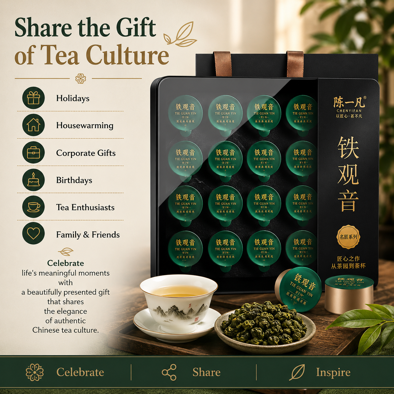 Premium Tie Guan Yin Tea Pods Gift Box