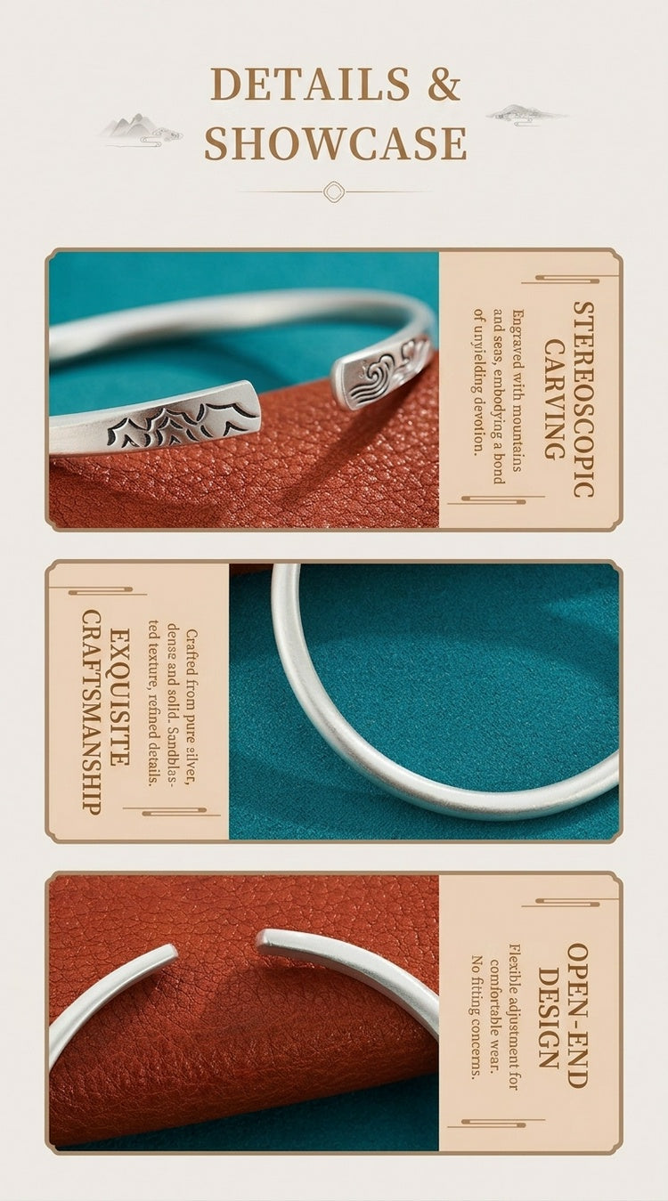 Mountains & Seas™ 9999 Fine Silver Bracelet – Inspired by Shan Hai Jing | Oriental Healing Jewelry