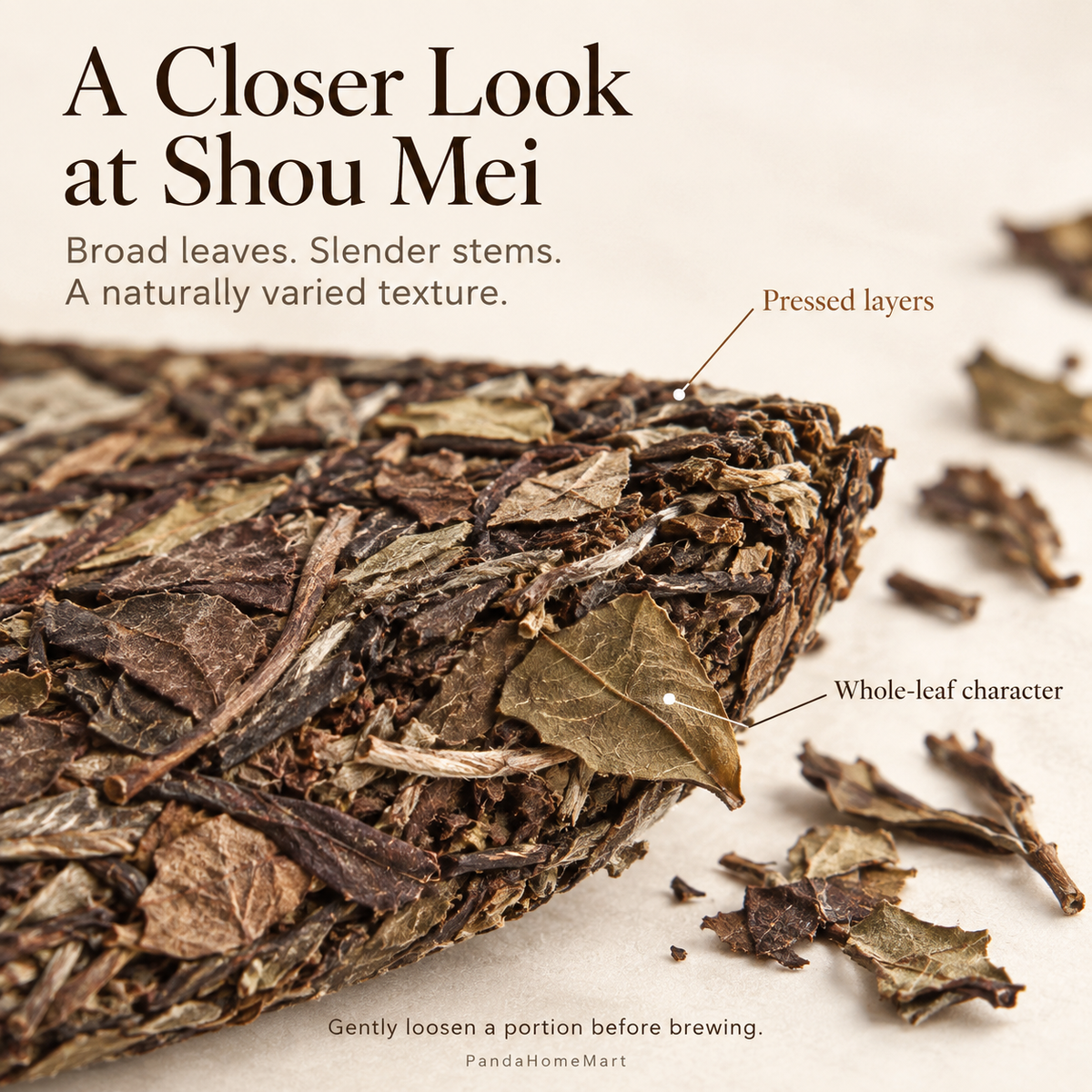 Fuding Shou Mei White Tea Cake – 300 g
