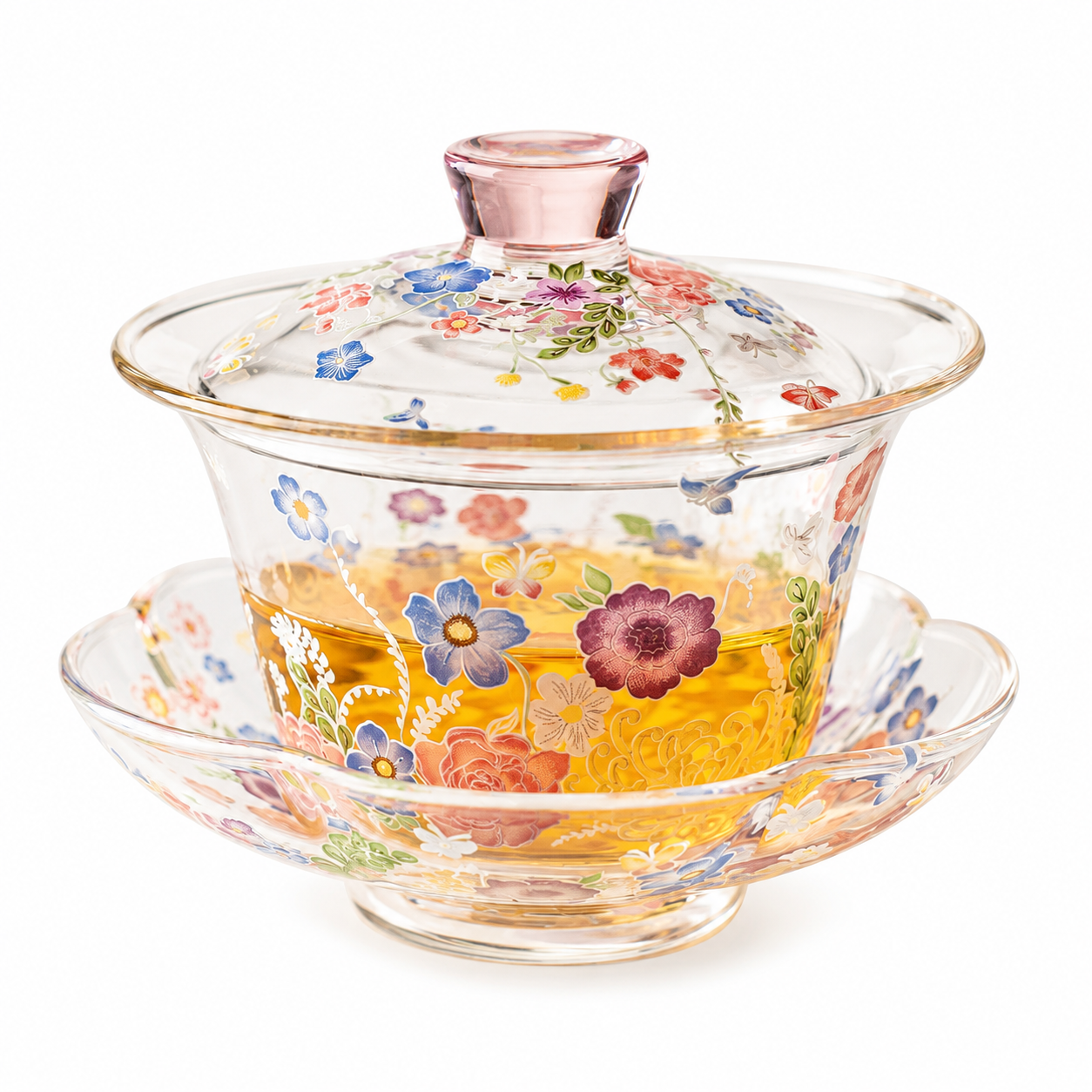 Blooming Garden Glass Gaiwan Tea Set™