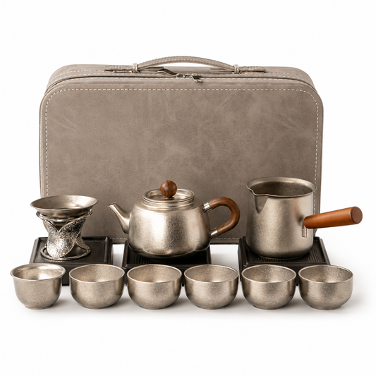 Titanium Harmony Travel Tea Set | 99% Pure Titanium Gongfu Tea Set