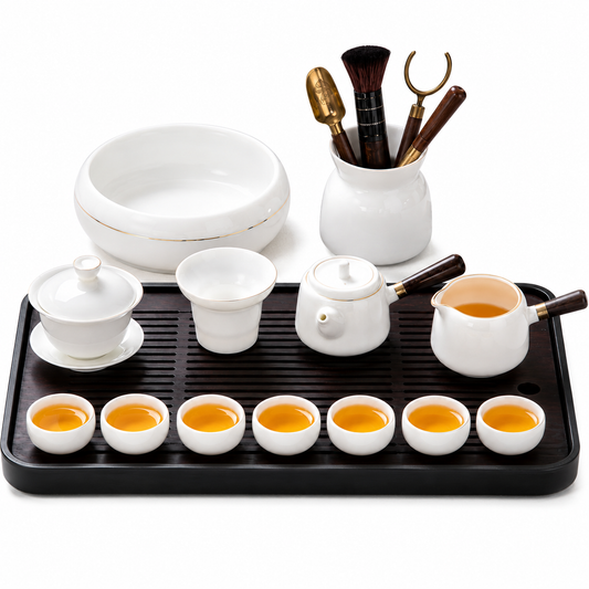 Pure White Porcelain Gongfu Tea Ceremony Set™