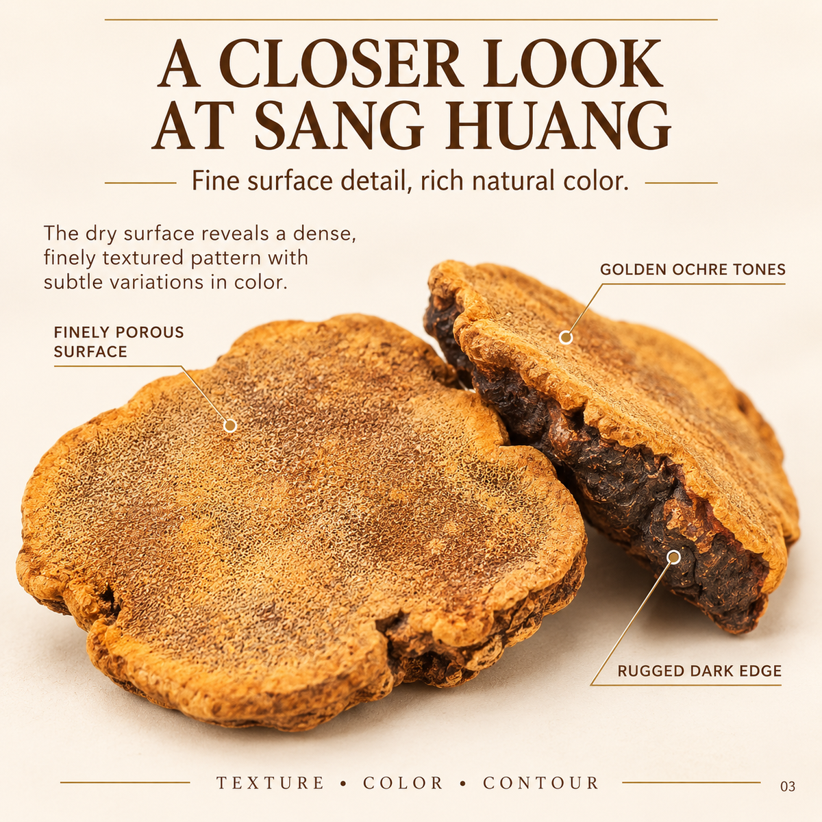 Sang Huang Mushroom Warm Amber Traditional Botanical Preparation