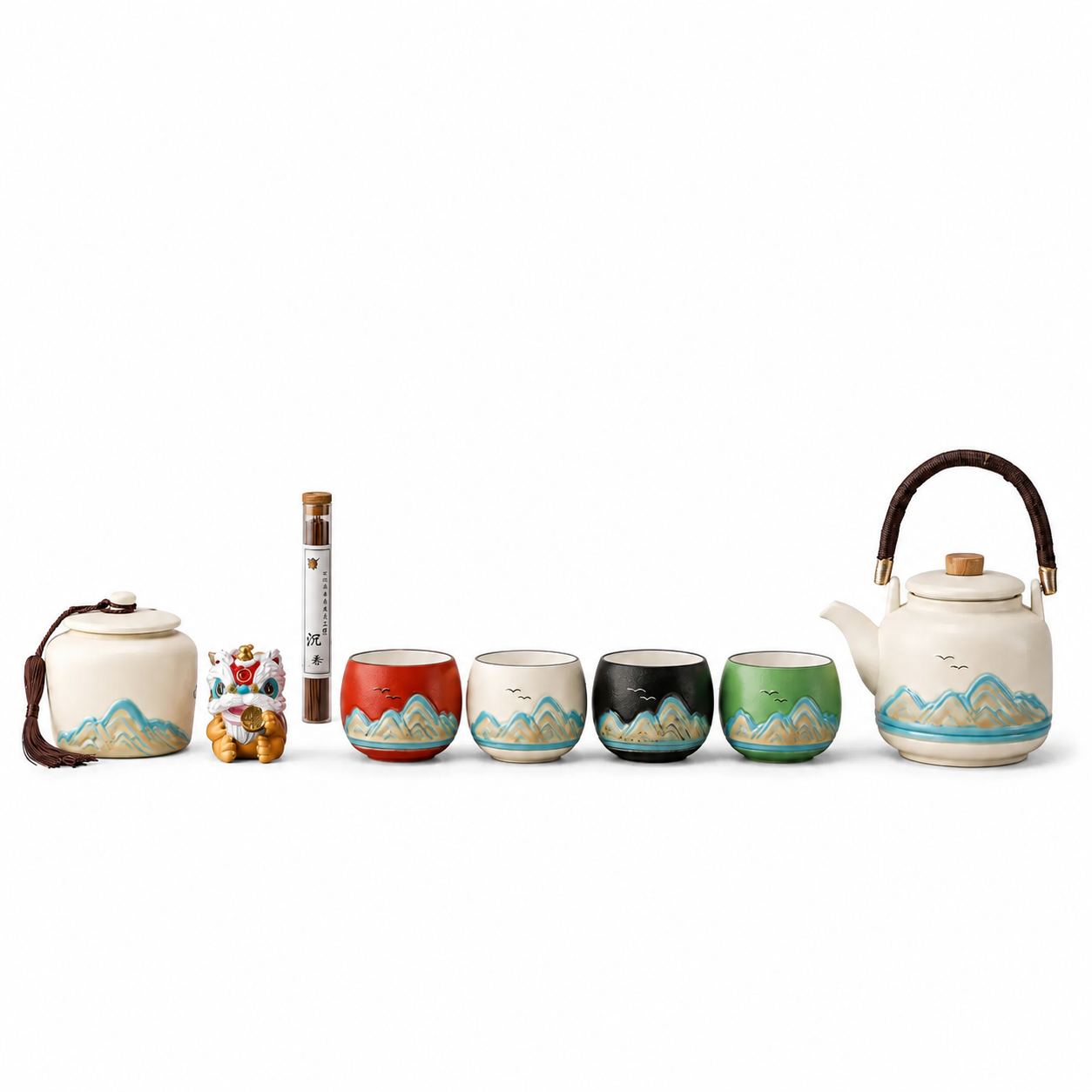 Mountain Serenity Chinese Tea Set™ – Complete Ceramic Gongfu Tea Gift Collection