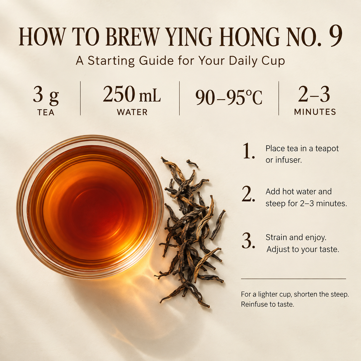 Premium Yinghong No. 9 Black Tea – Te Ji 125 g