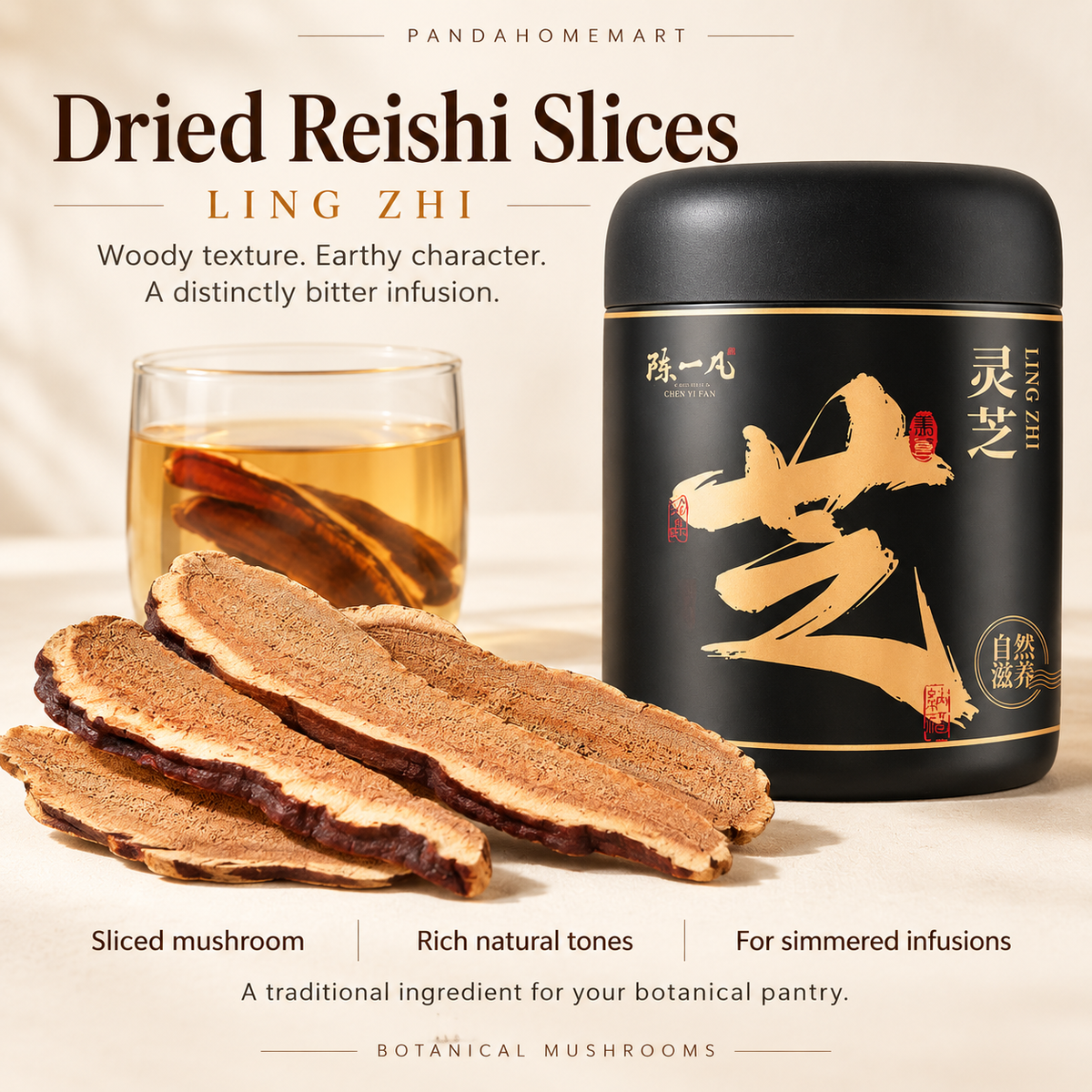 Reishi Mushroom Ling Zhi 80g Dried Botanical Mushroom