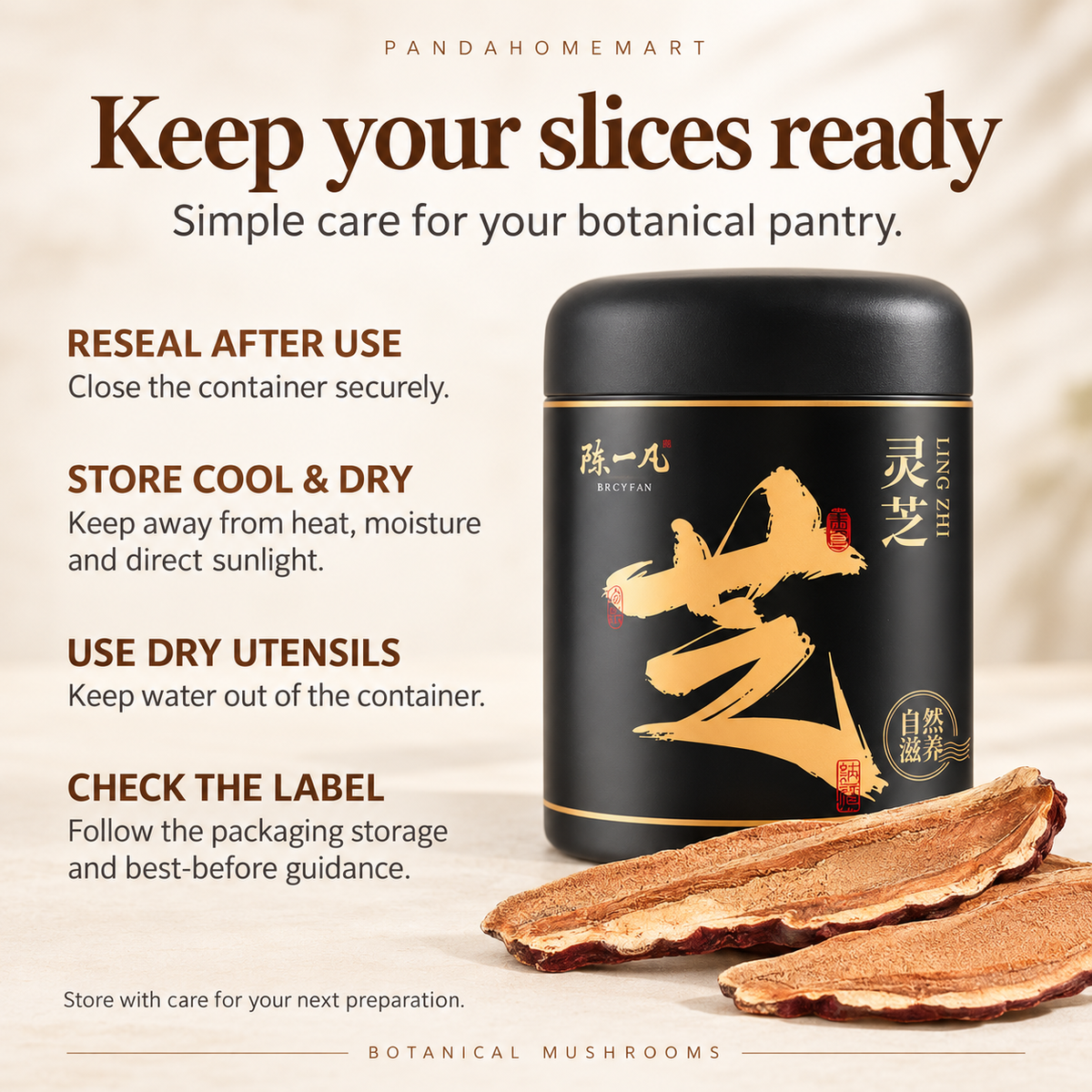 Dried Reishi Mushroom for Traditional Botanical Preparations