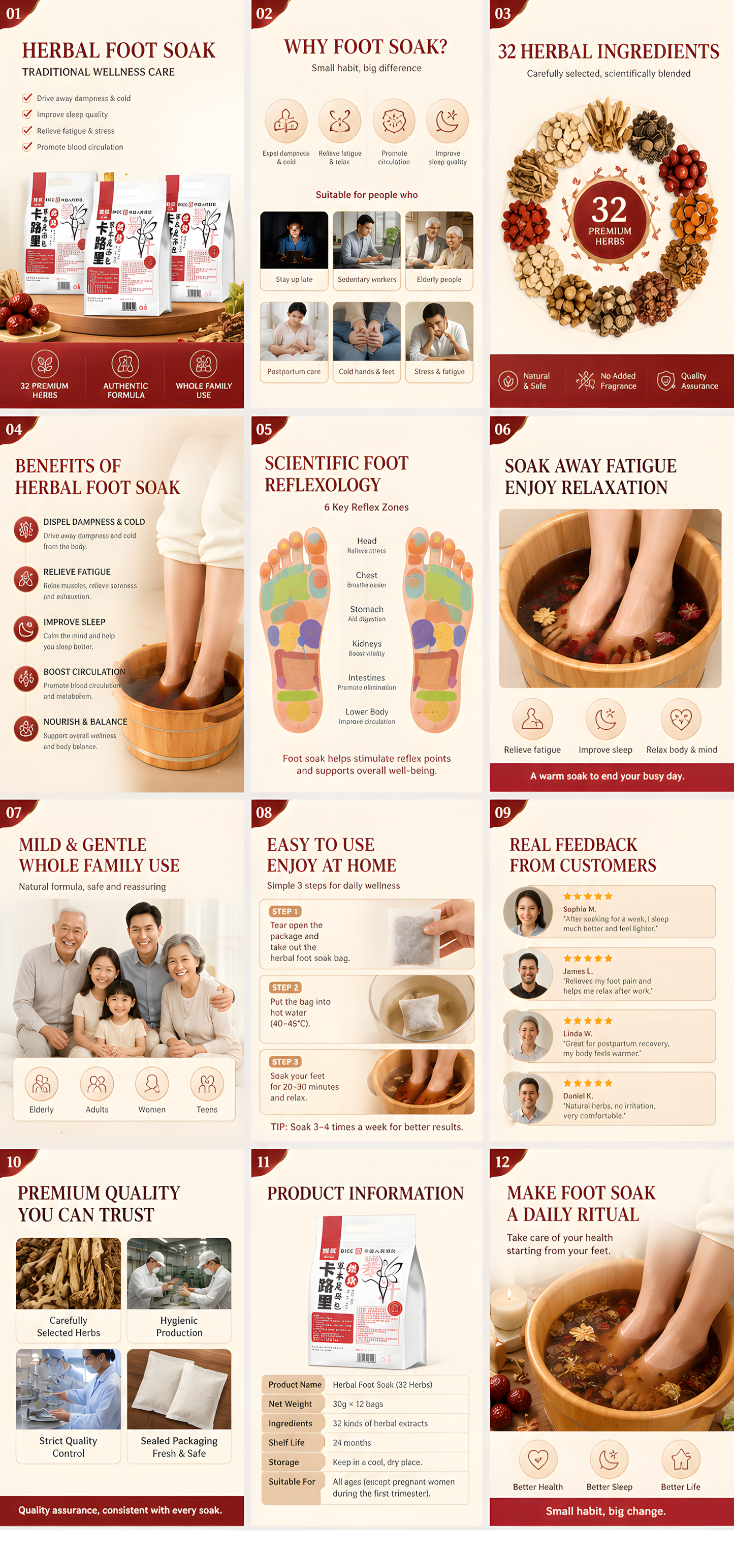 Panda 32-Herb Wellness Foot Soak™ Ancient Herbal Wisdom For Modern Relaxation