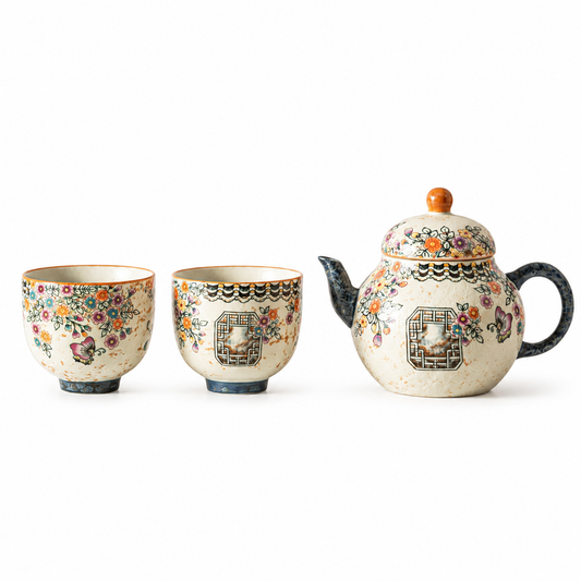 Vintage Floral Ceramic Teapot Set™