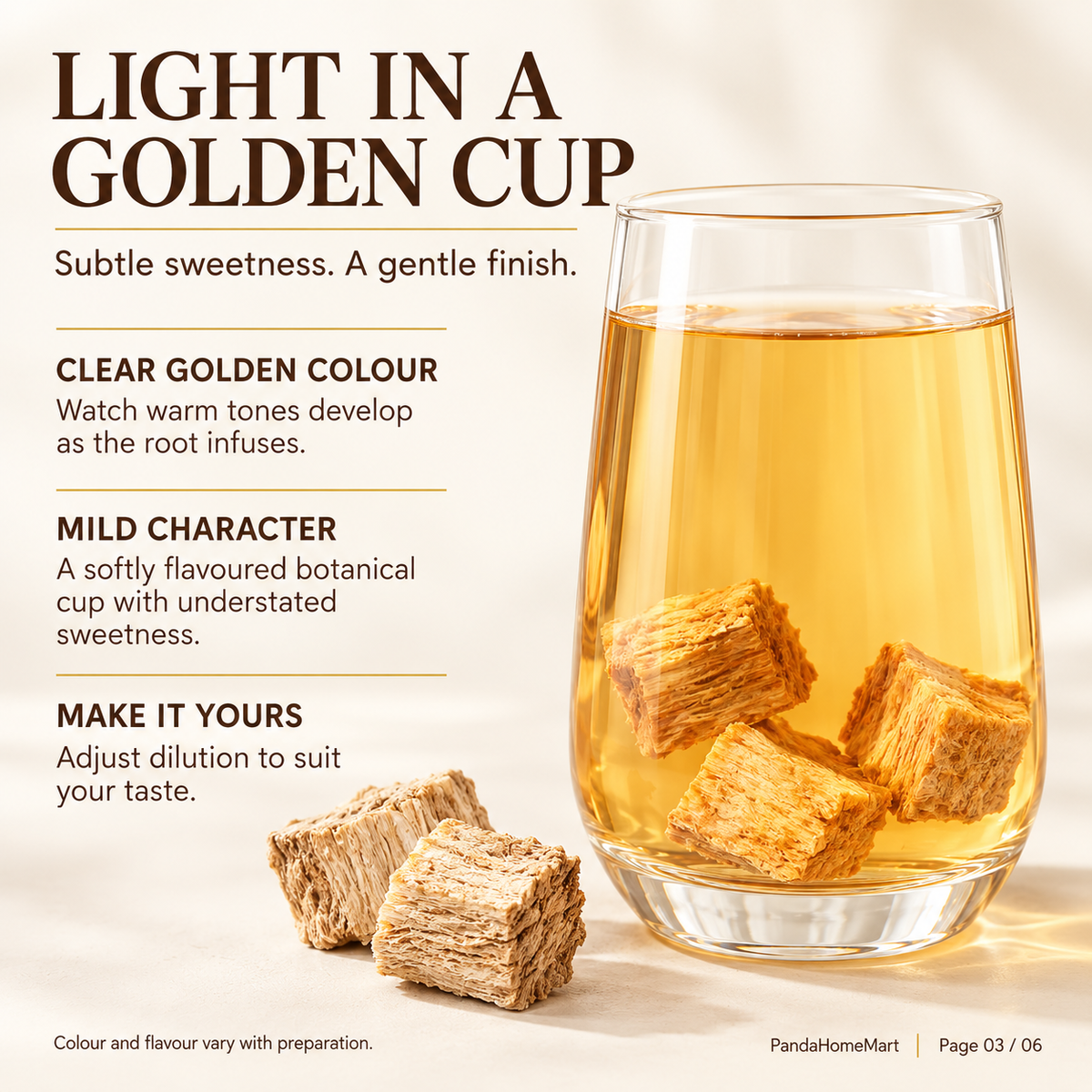 Kudzu Root Tea Pale Golden Botanical Infusion