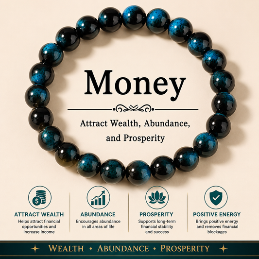 Blue Prosperity Crystal Bracelet™ | Wealth & Abundance Energy Bracelet