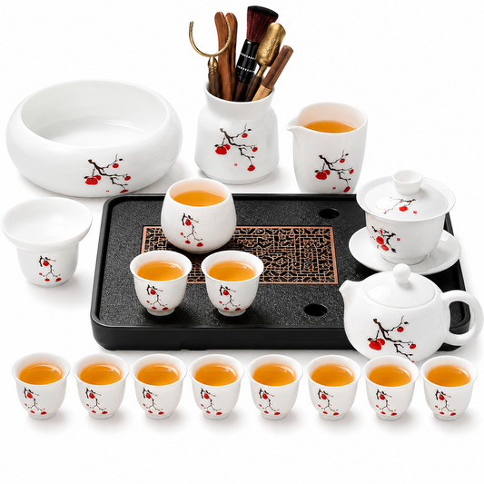 Winter Berry Porcelain Gongfu Tea Ceremony Set™
