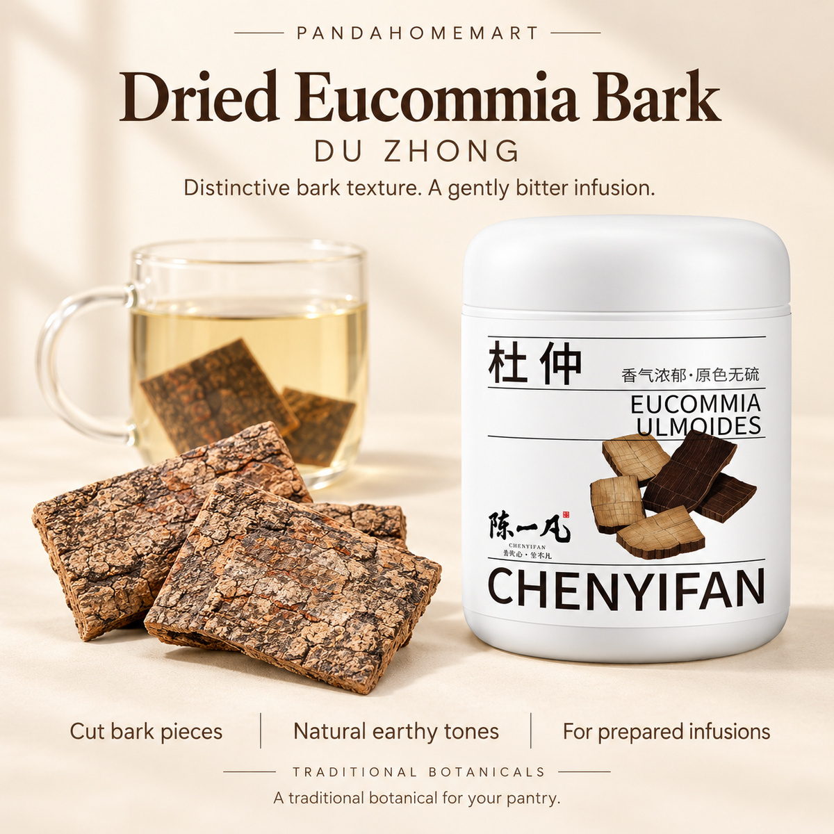 Eucommia Bark Du Zhong 70g Dried Botanical Bark