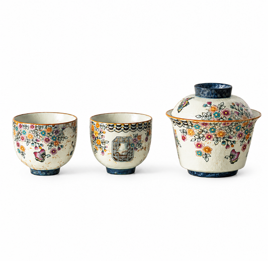 Butterfly Garden Porcelain Gaiwan Tea Set™