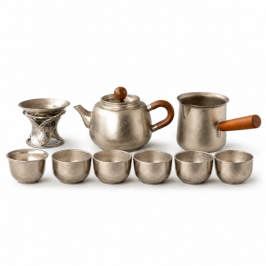 Titanium Harmony Travel Tea Set | 99% Pure Titanium Gongfu Tea Set