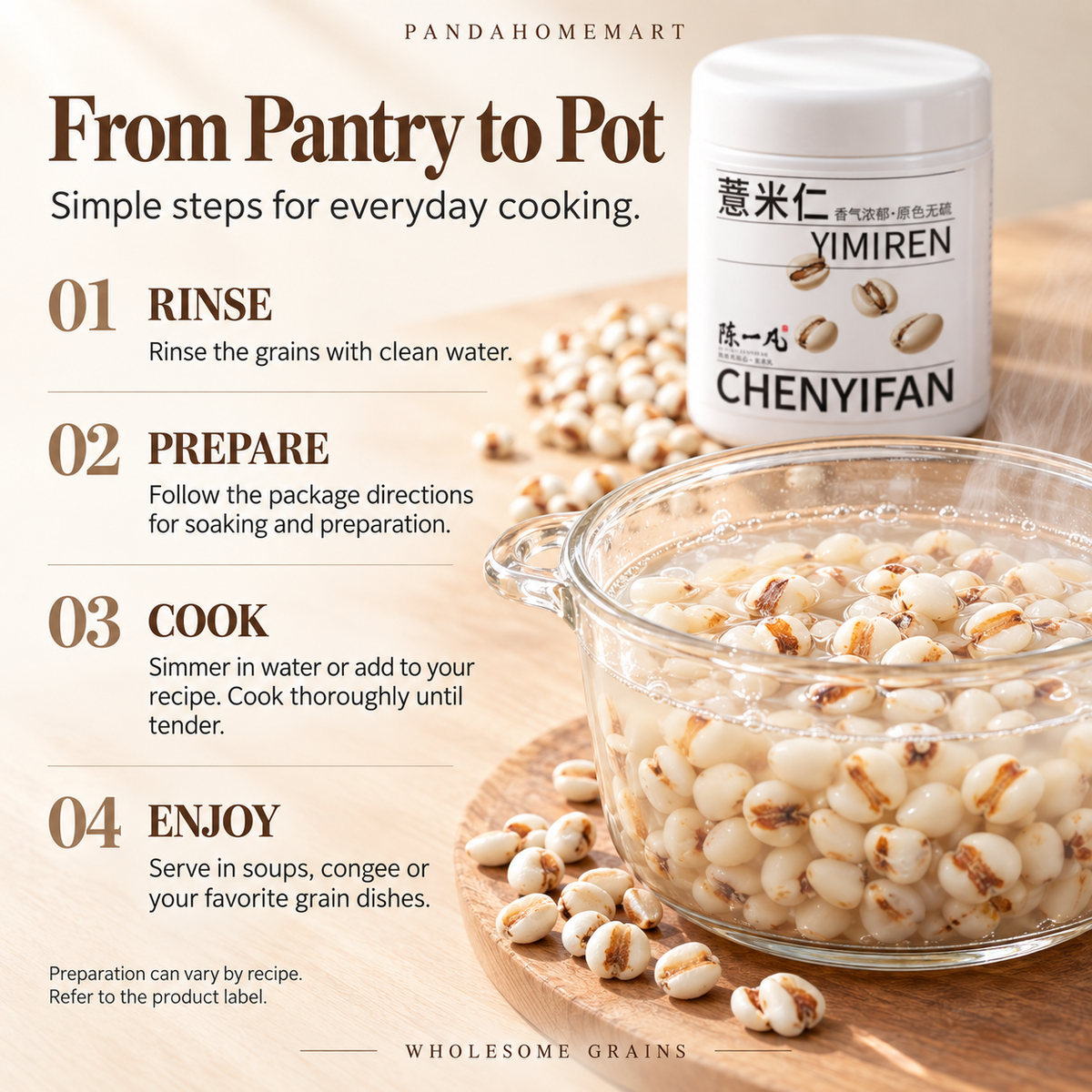 Yi Mi Ren Coix Seeds Traditional Chinese Pantry Ingredient