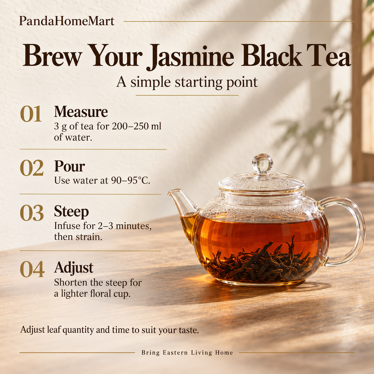 Jasmine Black Tea – Floral Chinese Loose Leaf Tea 80 g