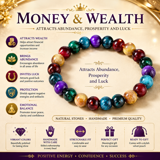 Wealth & Abundance Crystal Bracelet™ | Prosperity & Success Energy Bracelet
