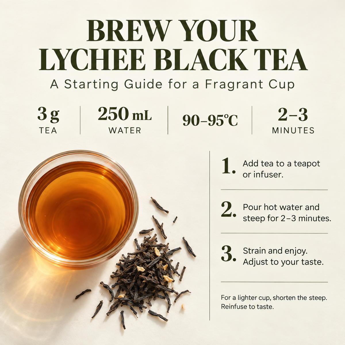 Lychee Black Tea – Chinese Fruity Loose Leaf Tea 100 g