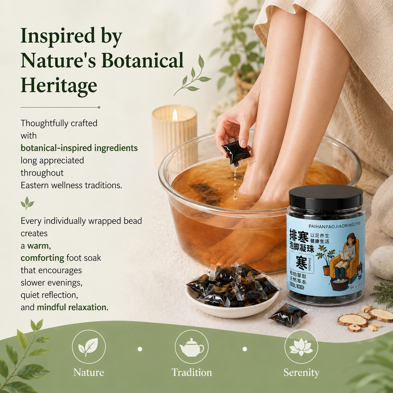 Warming Herbal Foot Soak Essence Beads