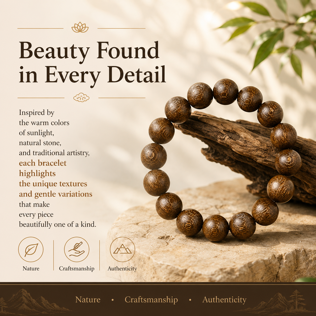 Natural Sandalwood Bracelet