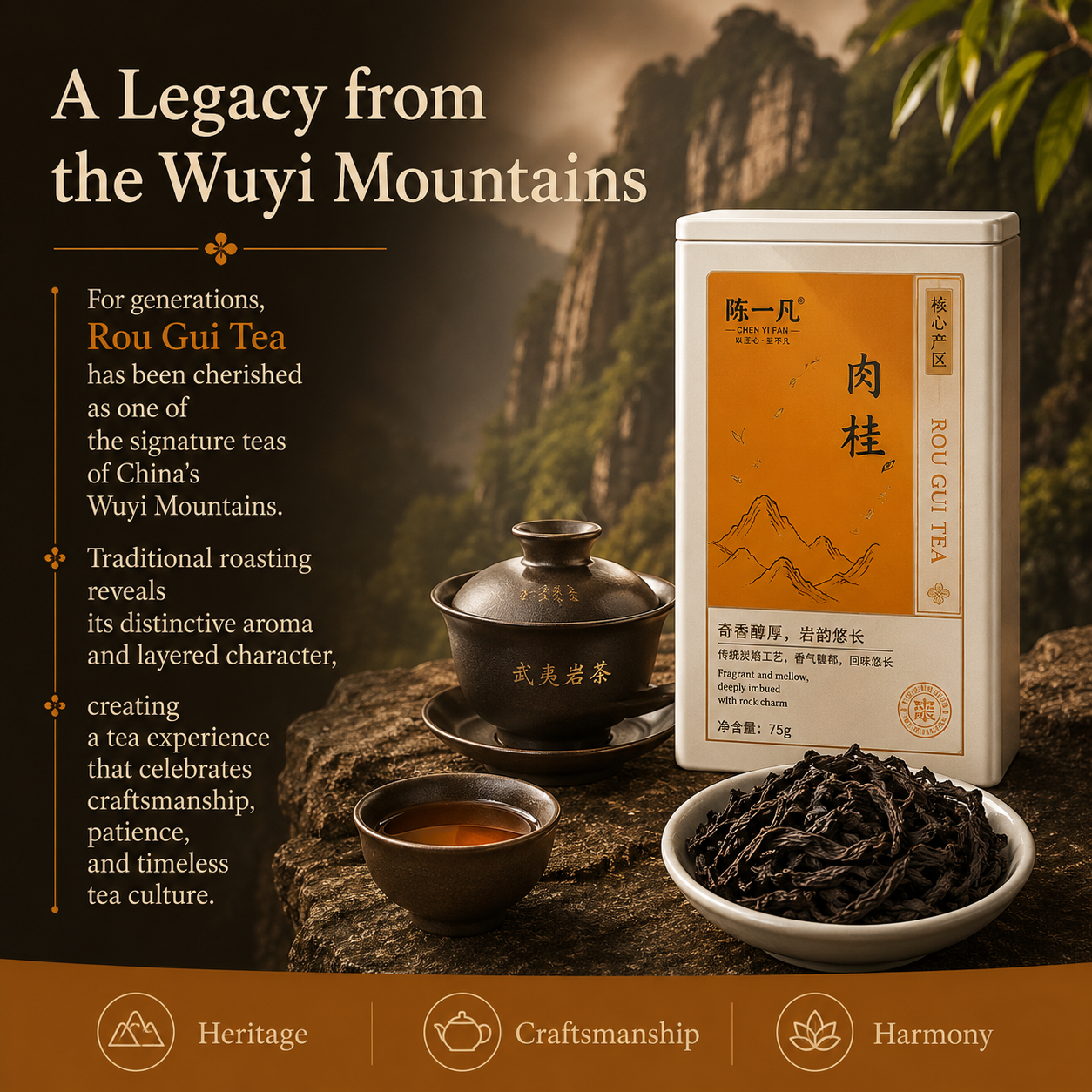 Premium Rou Gui Rock Oolong Tea