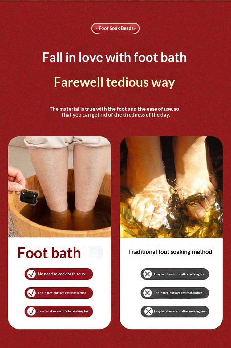 Mugwort & Sichuan Pepper Foot Soak Beads – Traditional Chinese Herbal Foot Bath for Relaxation, Warmth & Sleep Wellness | Oriental Home Spa Ritual