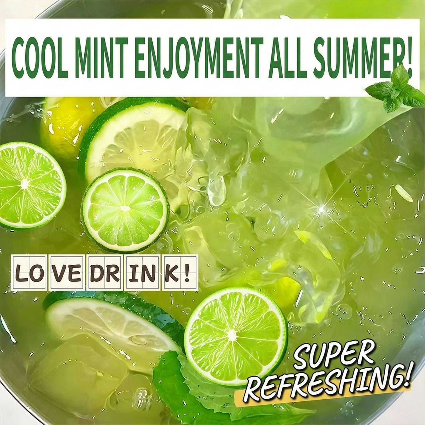 Premium Freeze Dried Mint Lemon Tea Cubes – Instant Wellness Fruit Tea for Refreshing Hydration, Slow Living & TikTok Aesthetic Drinks