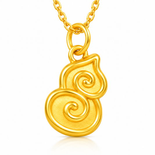 999 Pure Gold Double Blessing Gourd Charm™ | Prosperity, Happiness & Blessings