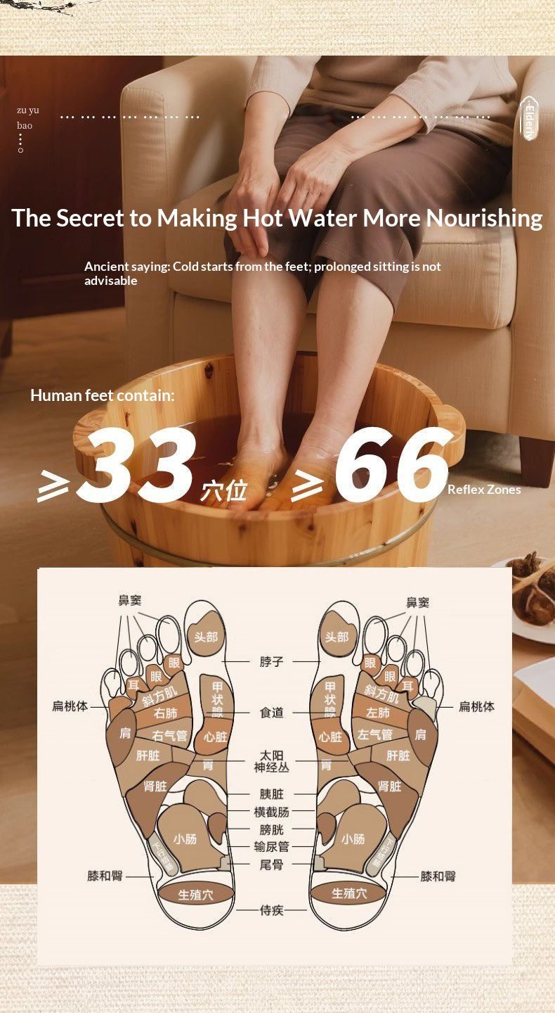 Traditional Chinese Herbal Foot Soak for Seniors – Warming Oriental Foot Bath for Relaxation & Home Wellness | Elderly Comfort Spa Ritual