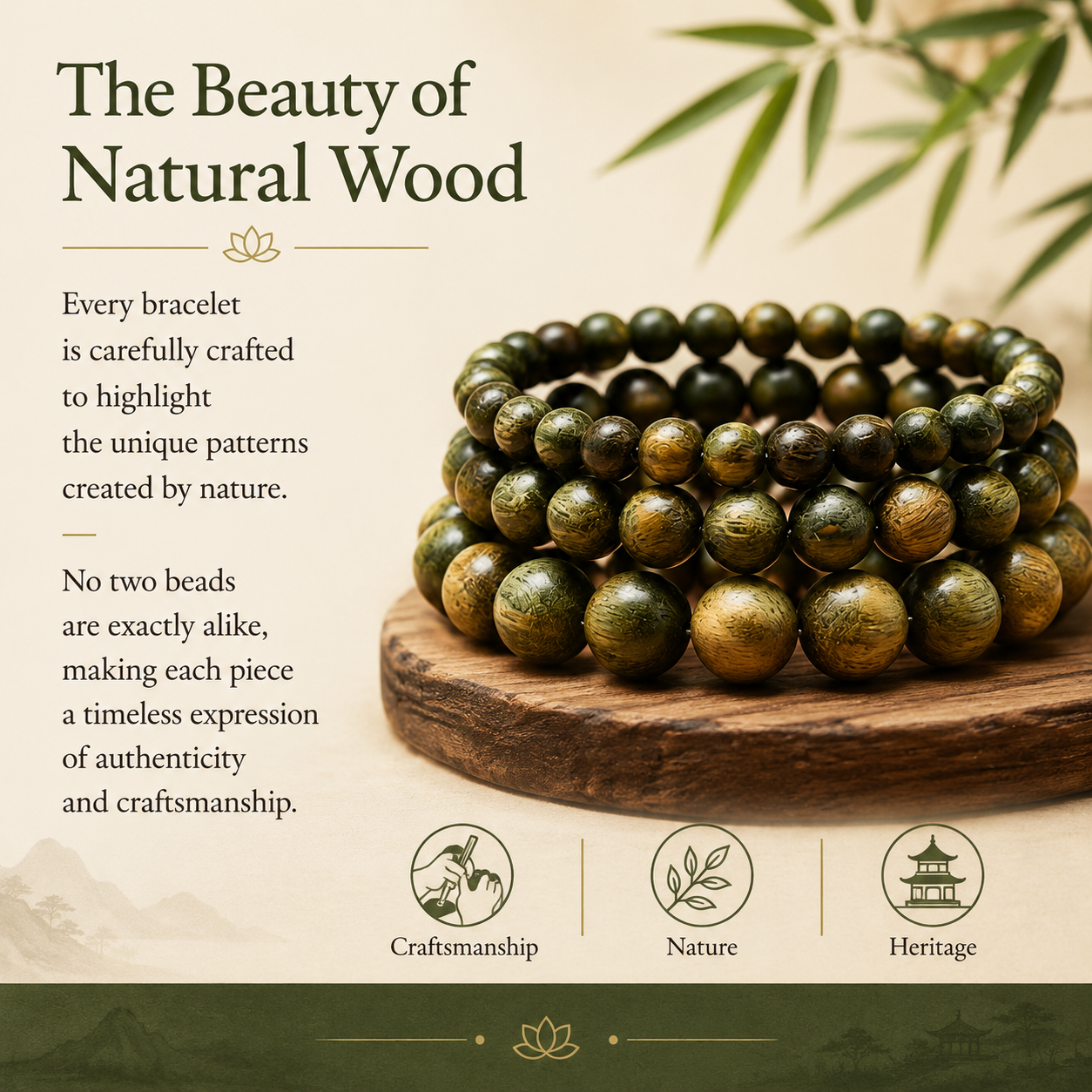 Green Sandalwood Bracelet