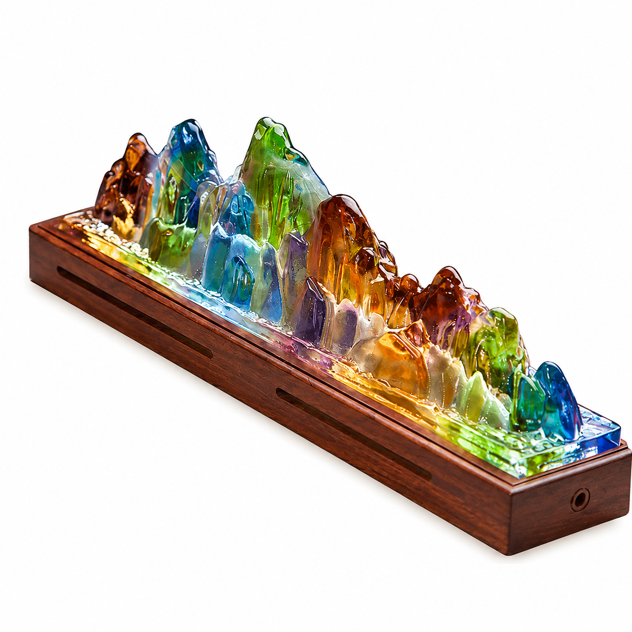 Wanli Mountain Glass Incense Burner | Handmade Zen Home Decor