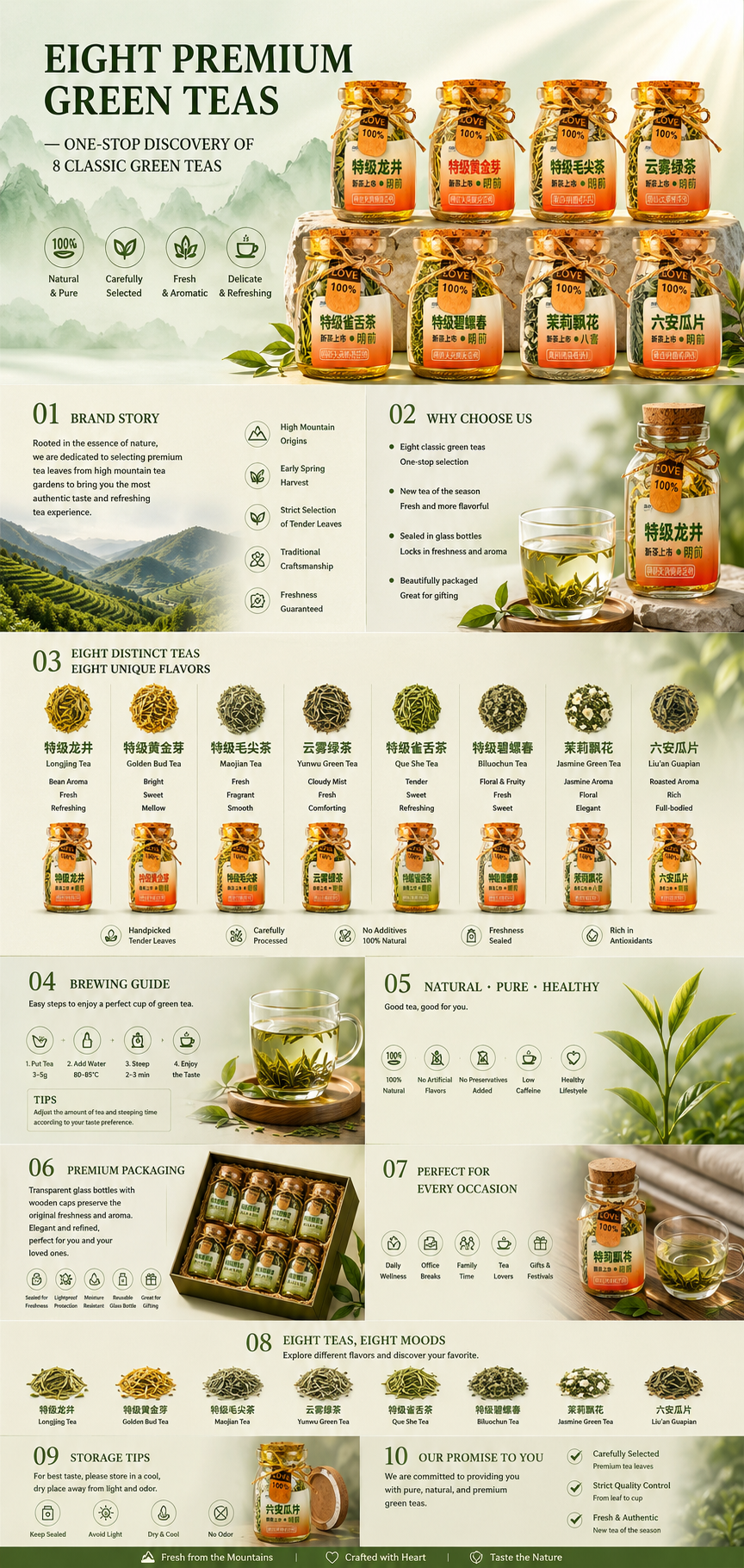 The Art of Tea Collection™ Eight Signature Chinese Teas for Mindful Living, Daily Wellness & Slow Living Rituals