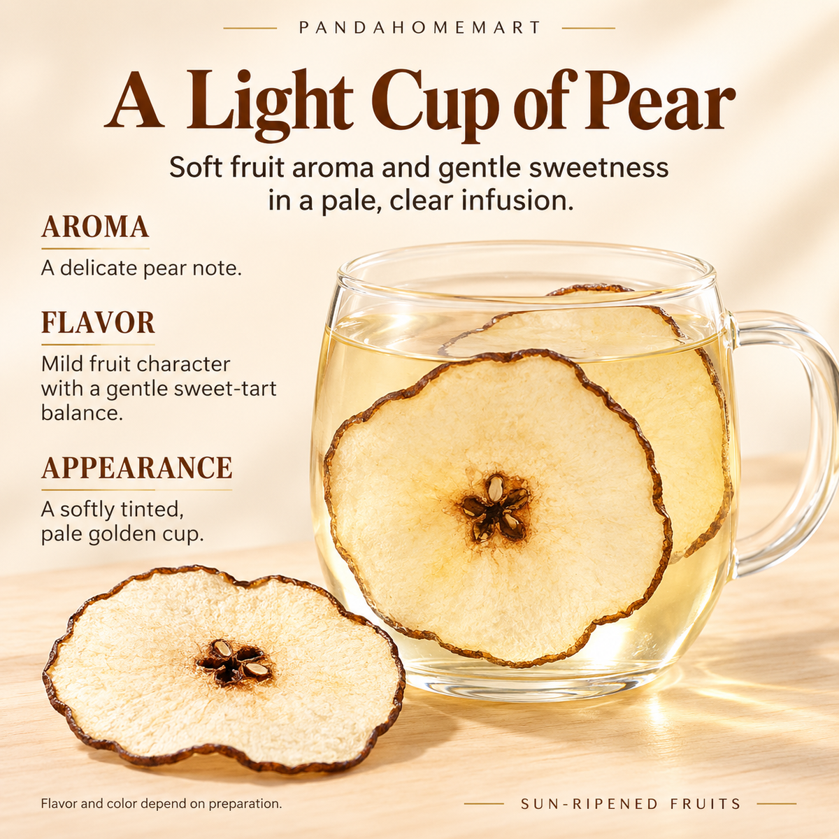 Dried Snow Pear Fruit Infusion with Pear Slices