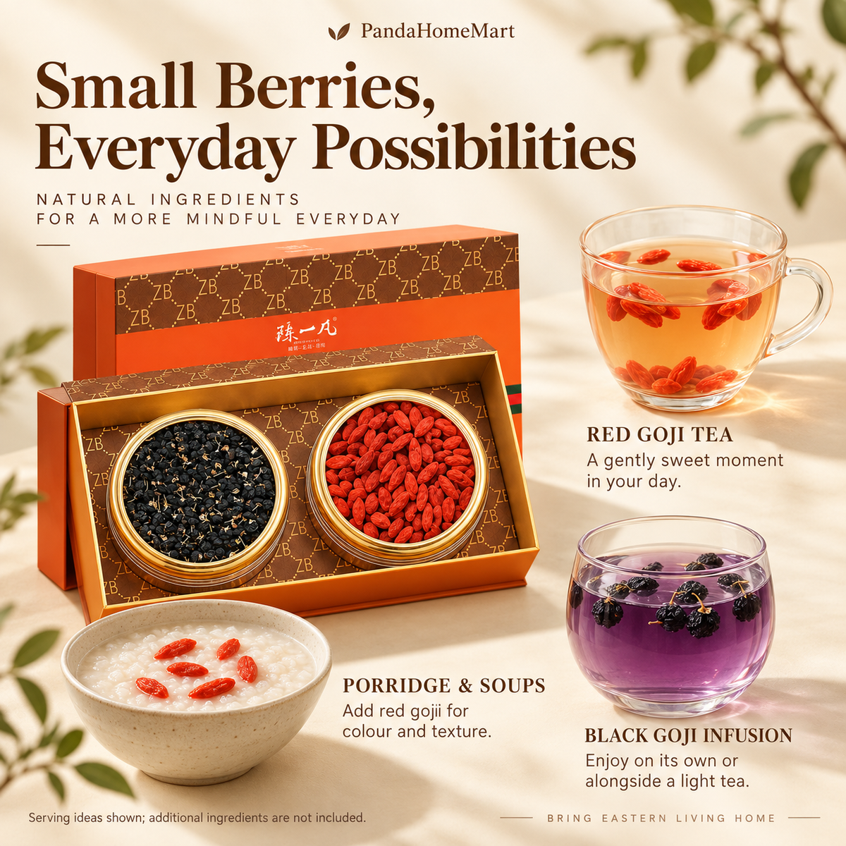 Goji berry gift set for tea lovers