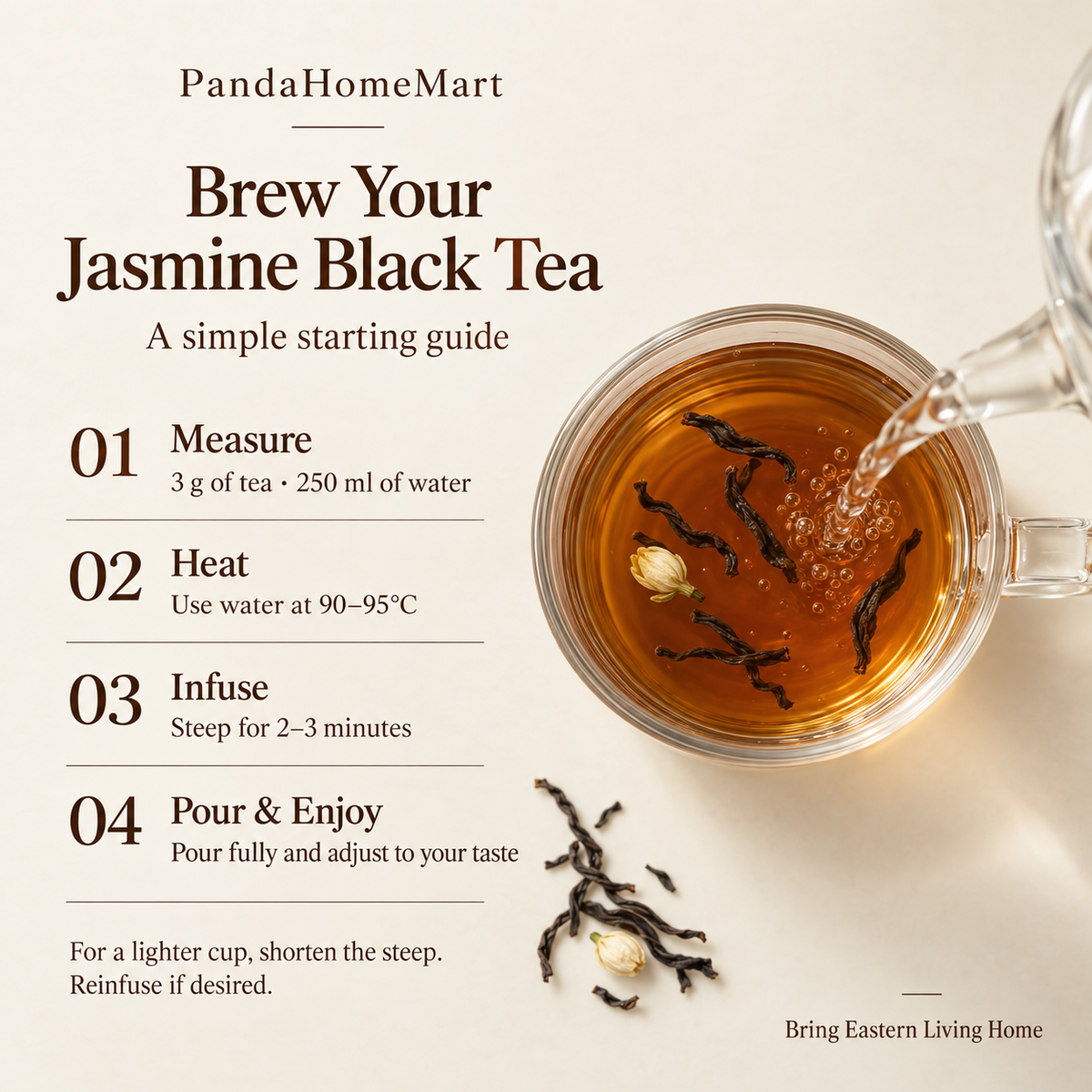 Jasmine Black Tea – Floral Chinese Loose Leaf Tea 150 g