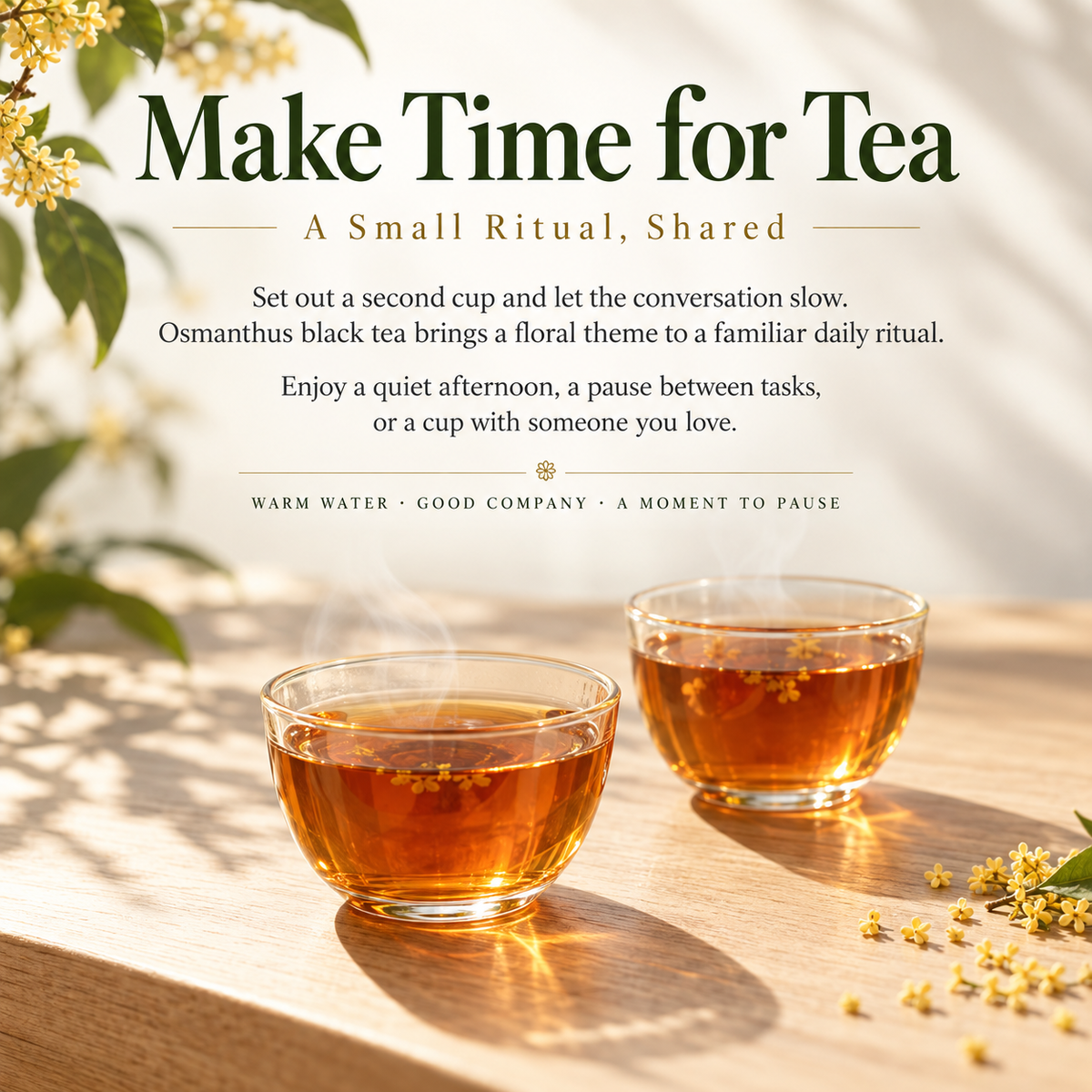 Osmanthus Black Tea – Floral Chinese Loose Leaf Tea 150 g