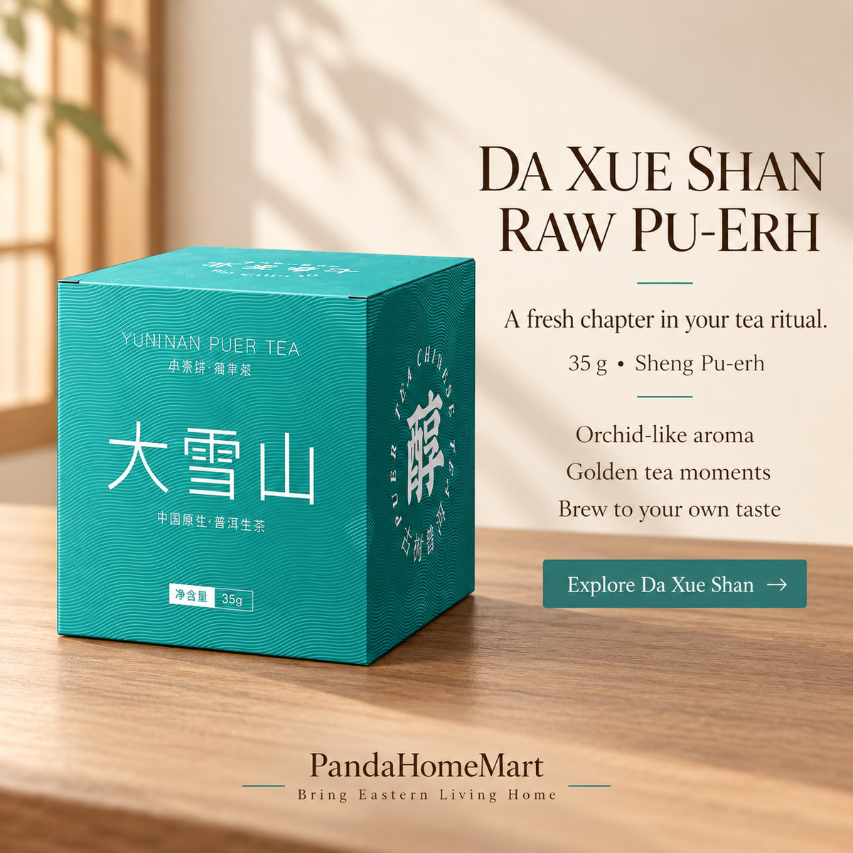 Da Xue Shan Raw Pu-erh Tea – 35 g