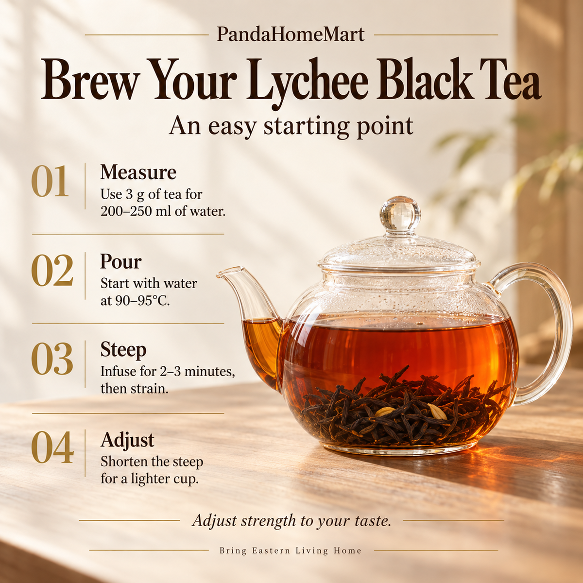 Lychee Black Tea – Fruity Chinese Loose Leaf Tea 180 g