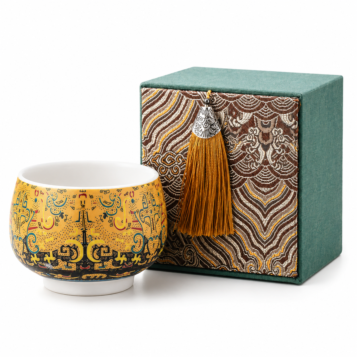 Dunhuang Golden Heritage Tea Cup™ | Luxury Ceramic Tea Cup Gift Set
