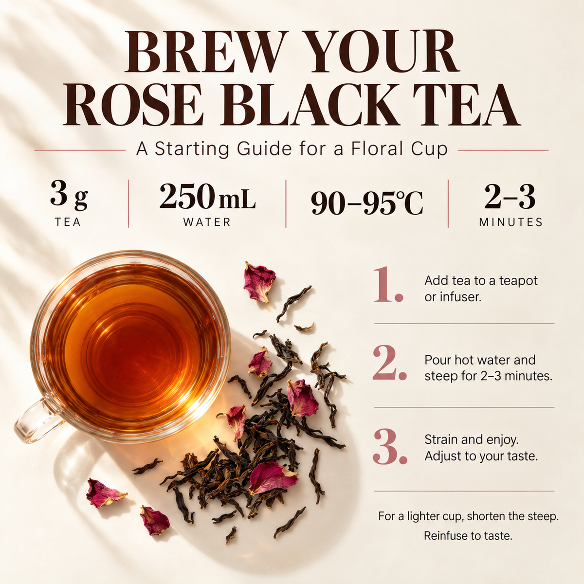 Rose Black Tea – Floral Chinese Loose Leaf Tea 250 g