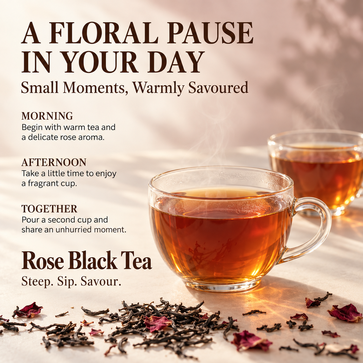 Rose Black Tea – Floral Chinese Loose Leaf Tea 250 g