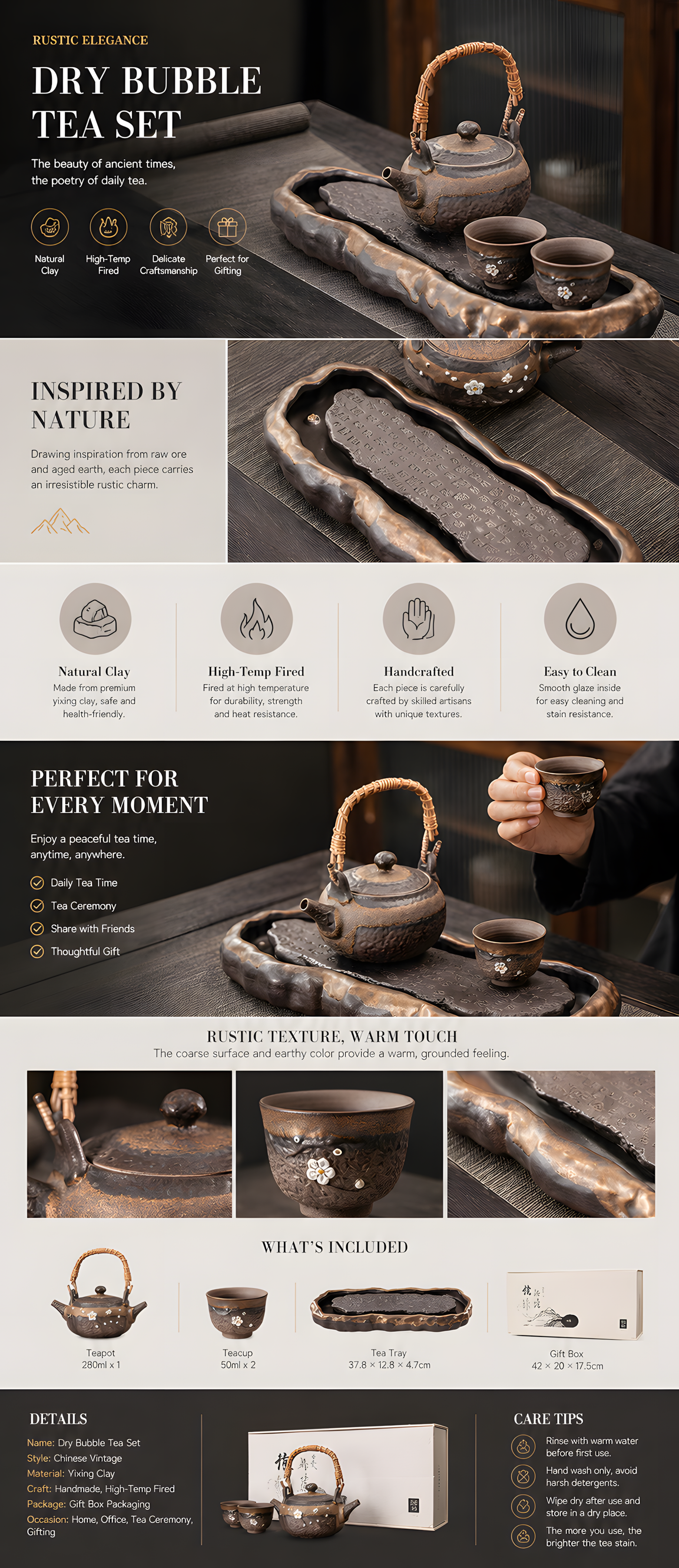 Imperial Kiln Harmony Tea Ceremony Set | Handmade Ceramic Tea Set