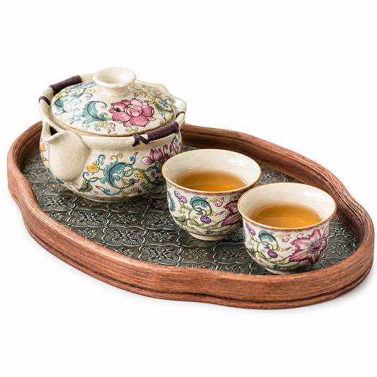 Lotus Bloom Harmony Ceramic Tea Set | Chinese Tea Gift Set