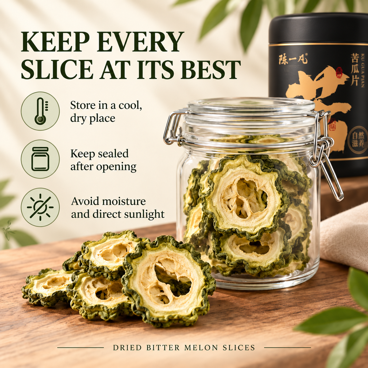 PandaHomeMart Dried Bitter Melon Slices 30g Container