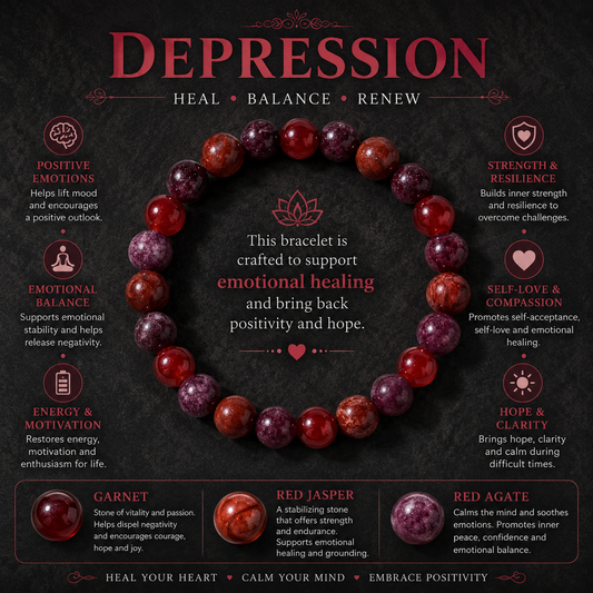 Positive Energy Renewal Bracelet™ | Garnet, Red Jasper & Red Agate Crystal Bracelet