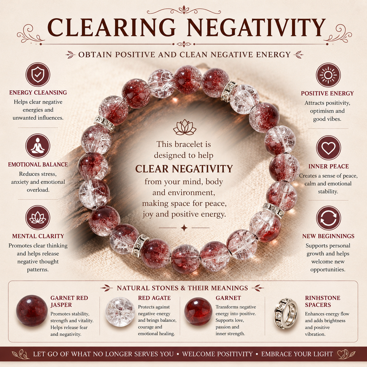 Clear Energy Harmony Bracelet™ | Crystal Bracelet for Clarity, Renewal & Positive Energy